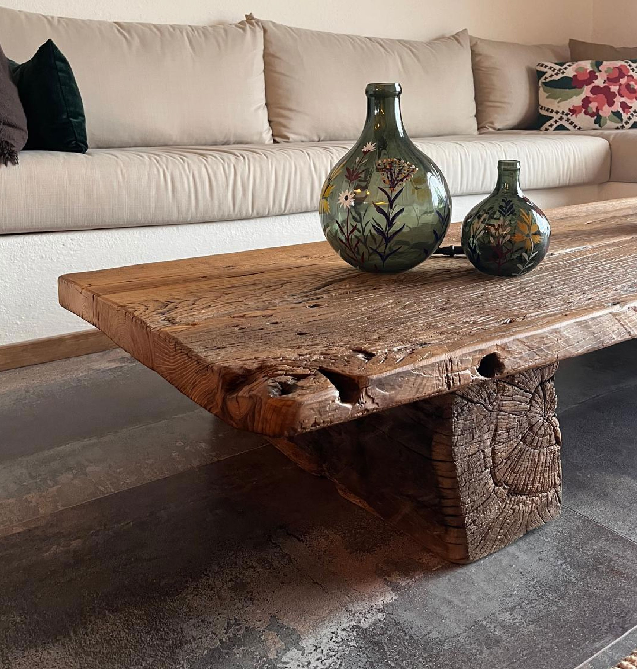 sehpa-03 Kütük Ayak Dikdörtgen - Görsel 2