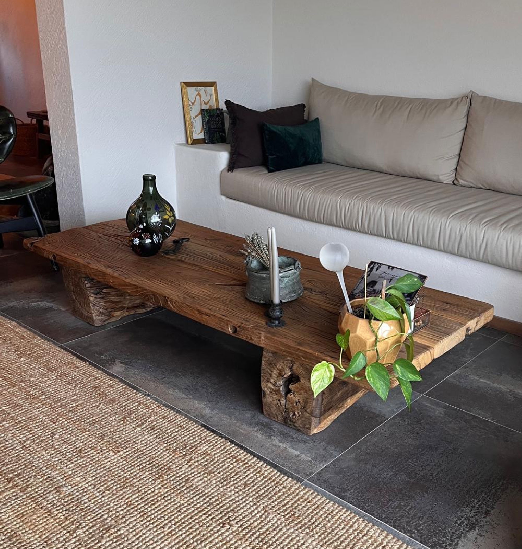 sehpa-06 Kütük Ayak Dikdörtgen